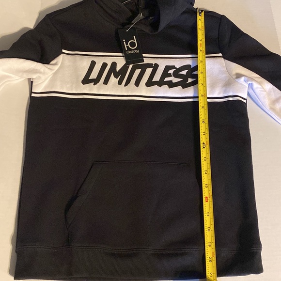 Ideology Big Boys Colorblocked Pullover Hoodie Noir Limitless Medium NWT - Picture 10 of 11